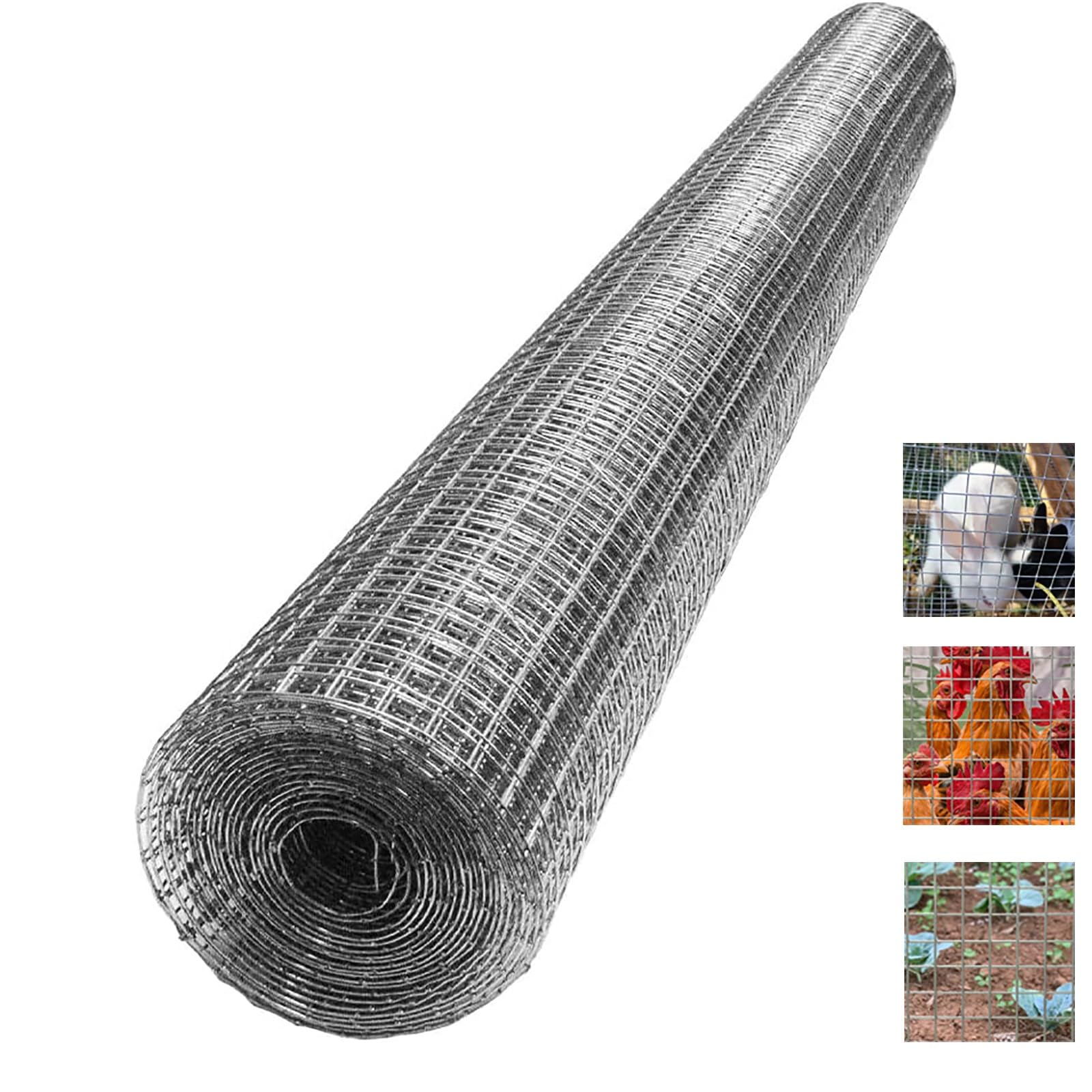 Vallas Metalicas, Malla de Alambre de Pollo Cuadrada, Red de Malla, Cerca de Aviario de Conejo, Paneles de Malla Soldada Galvanizada en Caliente para Jardín Al Aire Libre (Size : 10mm Hole 1 x 1
