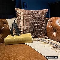 Vista 79 de The HomeCentric Funda de almohada, fundas marrones, fundas de almohada geométricas japonesas ópticas, fundas de almohada de 24 x 24 pulgadas, fundas