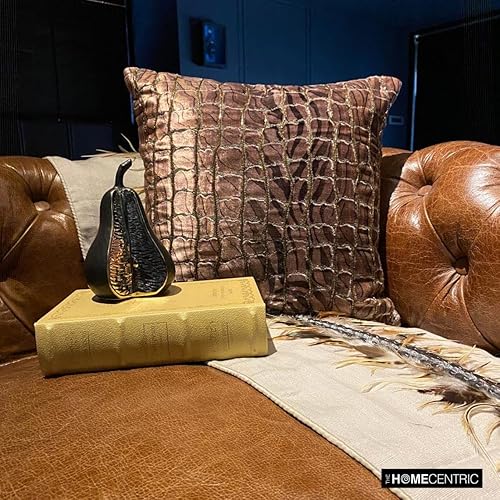 Miniatura 79 de The HomeCentric Funda de almohada, fundas marrones, fundas de almohada geométricas japonesas ópticas, fundas de almohada de 24 x 24 pulgadas, fundas