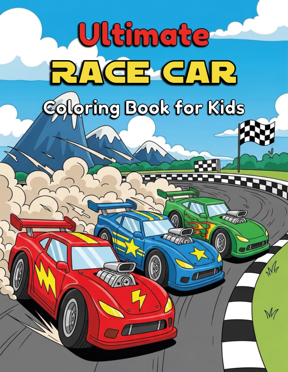 Ultimate Race Car Coloring Book for Kids: High-Speed Car Coloring Book, Vehicle Coloring Book For Boys, Easy Race Cars To Color For Kids, Fast Racing ... Pages, Cool Cars Coloring Book Ages 4-8