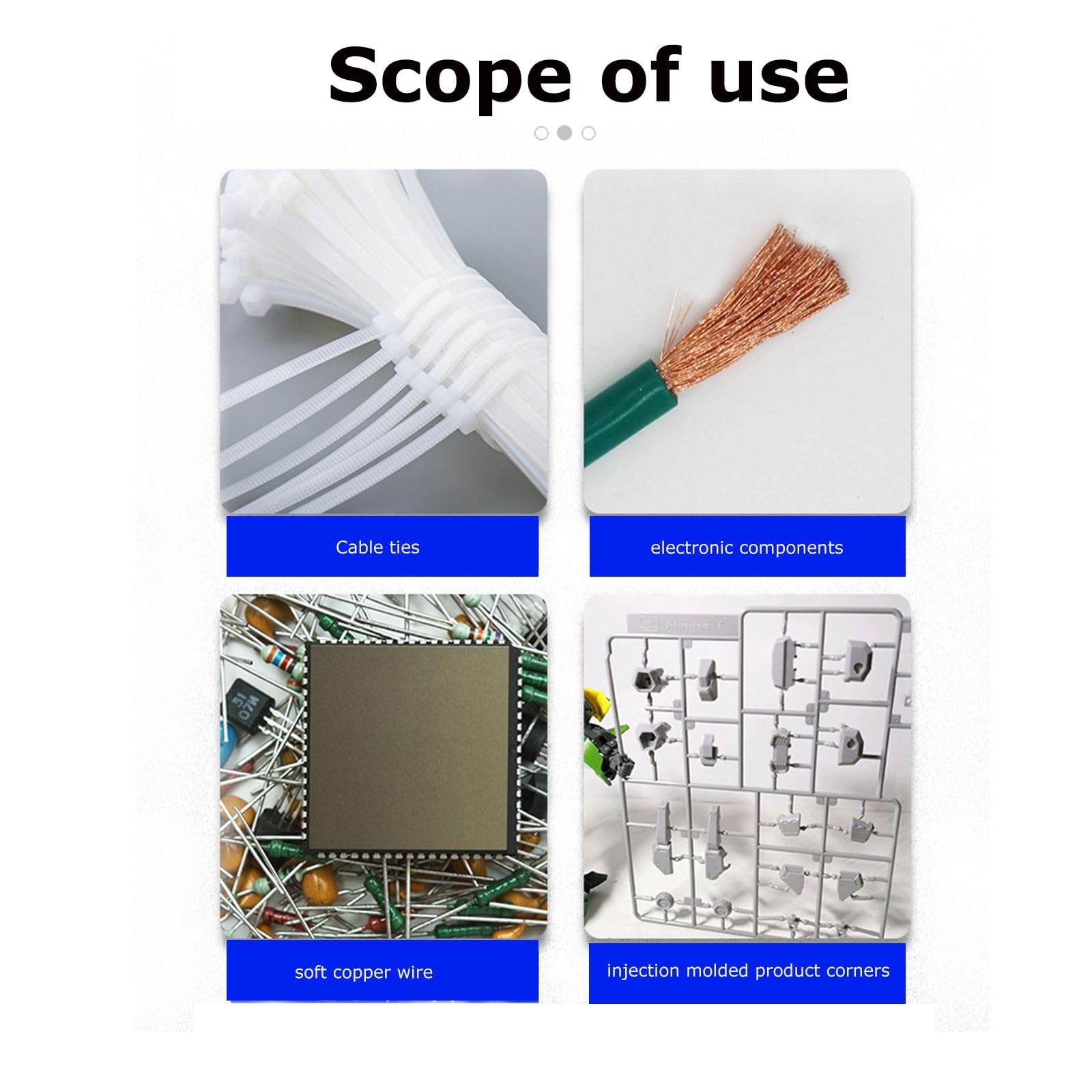 2 Pezzi Tronchesino Set, Blu Pinze per Taglierine di Precisione in Acciaio+PVC per Riparazioni Elettriche e Domestici