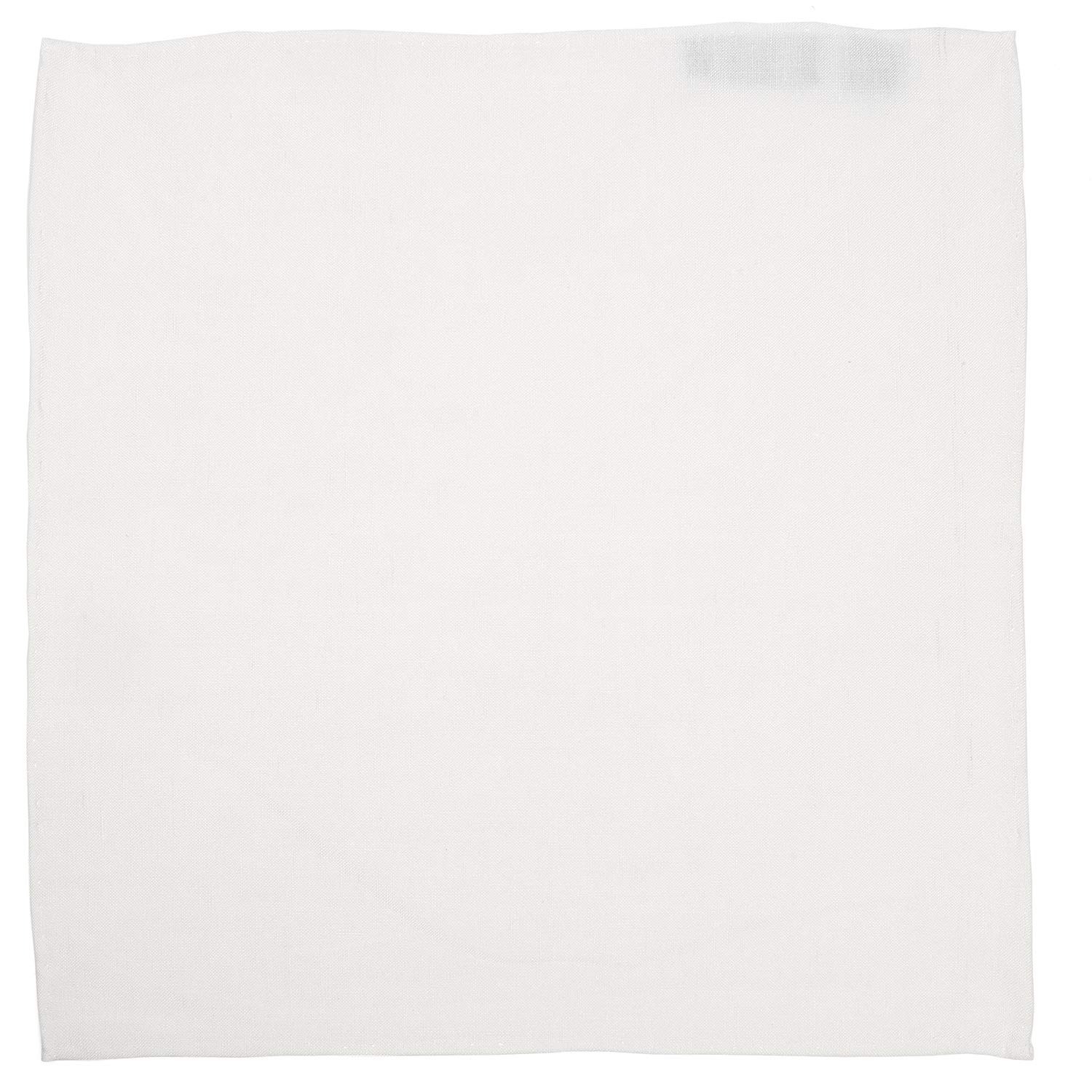 Ox and Bull Trading Company White Linen Pocket Square