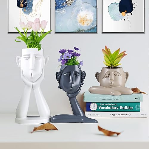 Miniatura 5 de GAOBEI - Estatua de macetas suculentas para decoración del hogar sala de estar dormitorio decoración de oficina soporte de TV Buhos Bookself