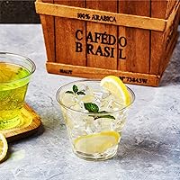 Vista 5 de Goaste Paquete de 200 vasos de plástico transparente de 9 onzas, vasos de vino desechables, vasos transparentes para fiesta, vasos de agua de cóctel