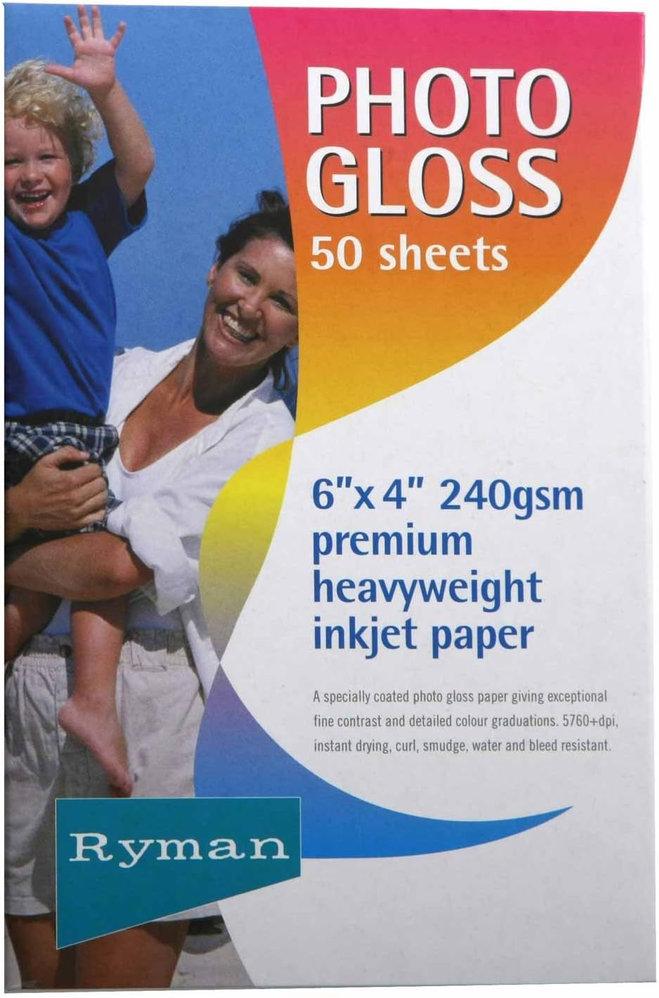 Ryman Photo Inkjet Paper 152X102Mm Gloss 240Gsm 50 Sheets