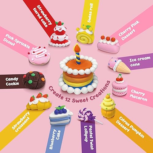 Miniatura 3 de Kit de arcilla de secado al aire para niños de 3 a 12 años, 12 cajas (48 bloques en total), arcilla mágica no tóxica para moldear, juego de