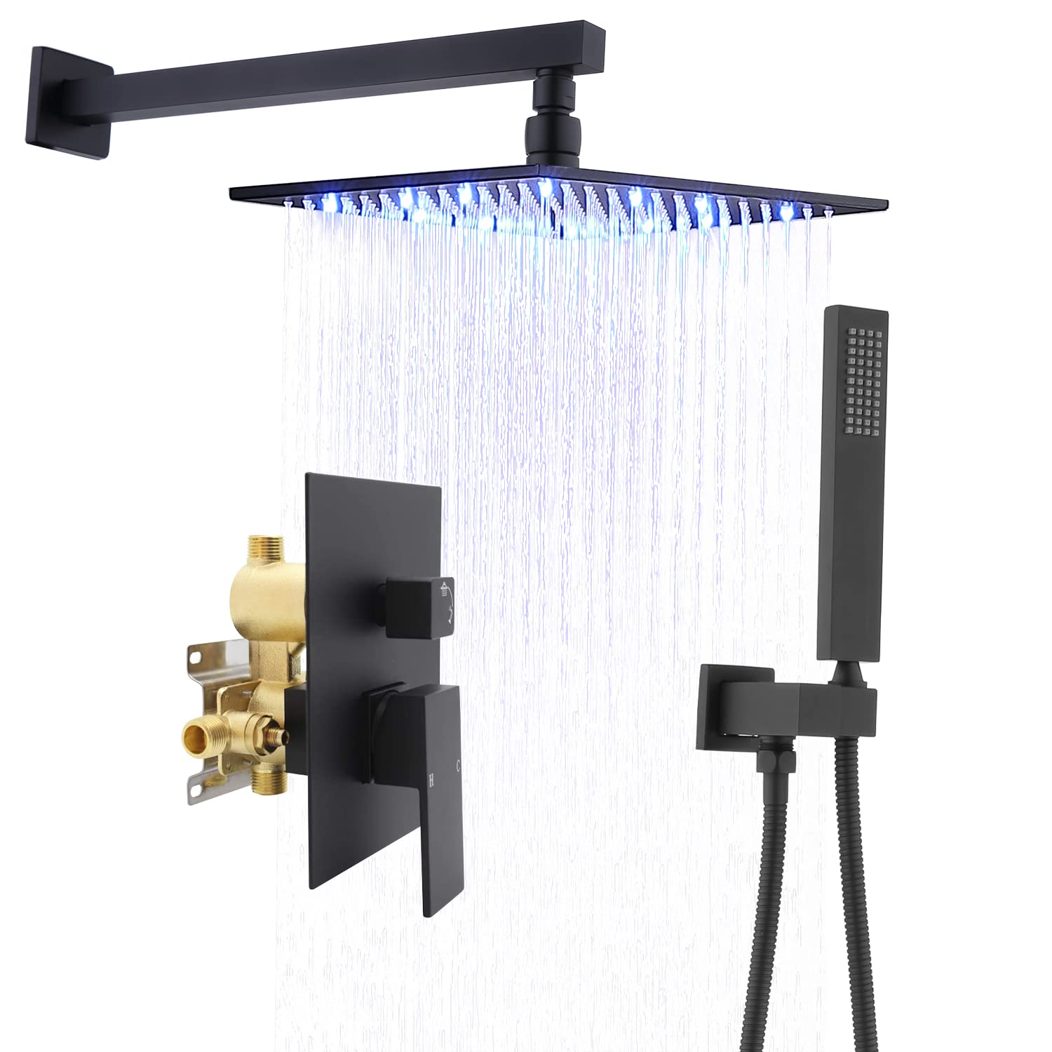 Buy Drettyer Rain Shower System10 Inches Led Shower Faucet Set Combo