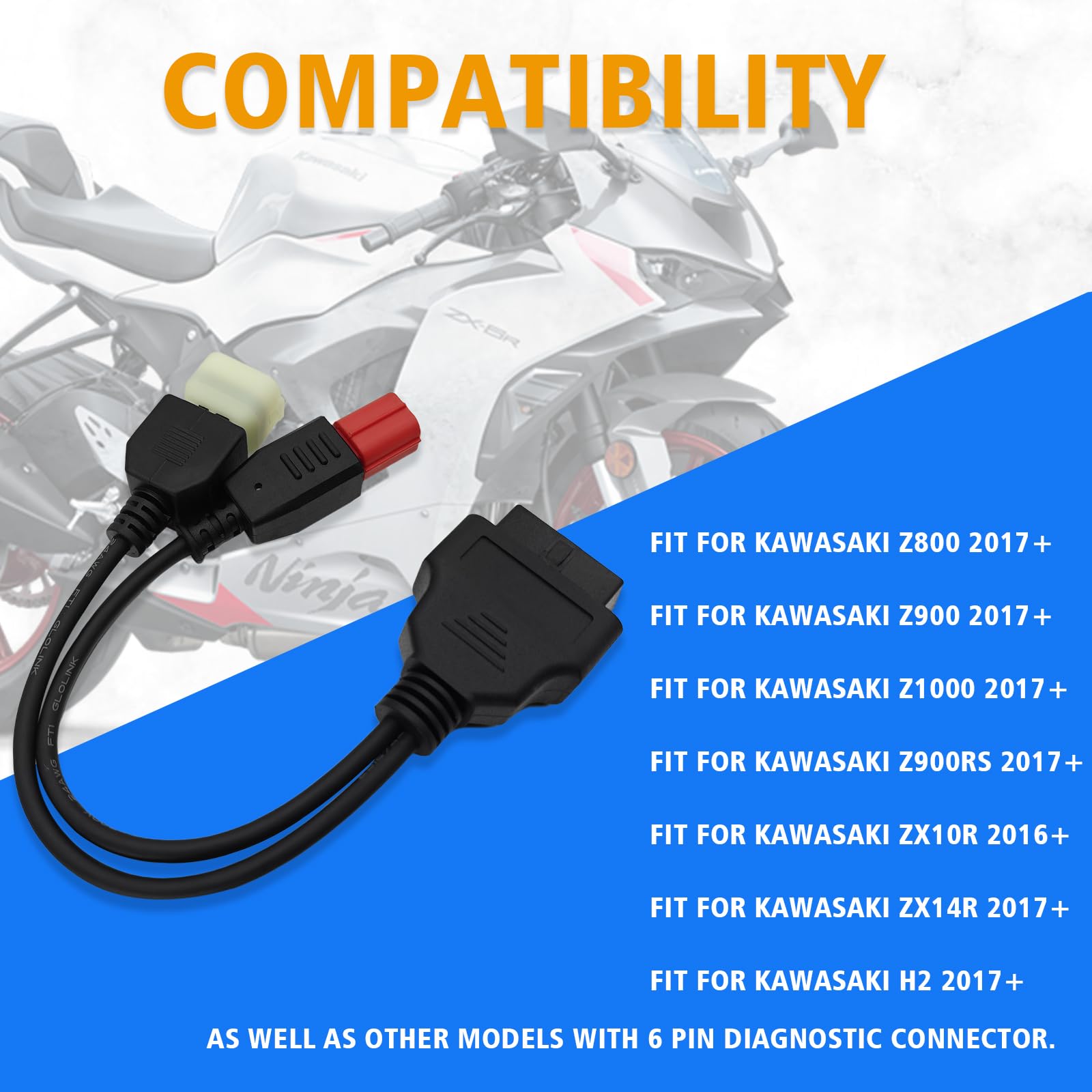 Amazon.com: OBD2 2-in-1 Adapter Cable, OBD Diagnostic Cable for