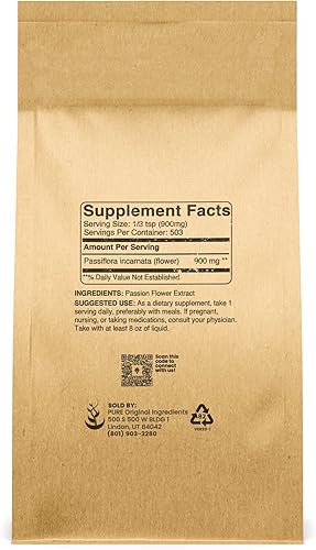 Miniatura 2 de Pure Original Ingredients Extracto de flor de la pasión (1 libra) puro y natural, sin OMG, sin gluten