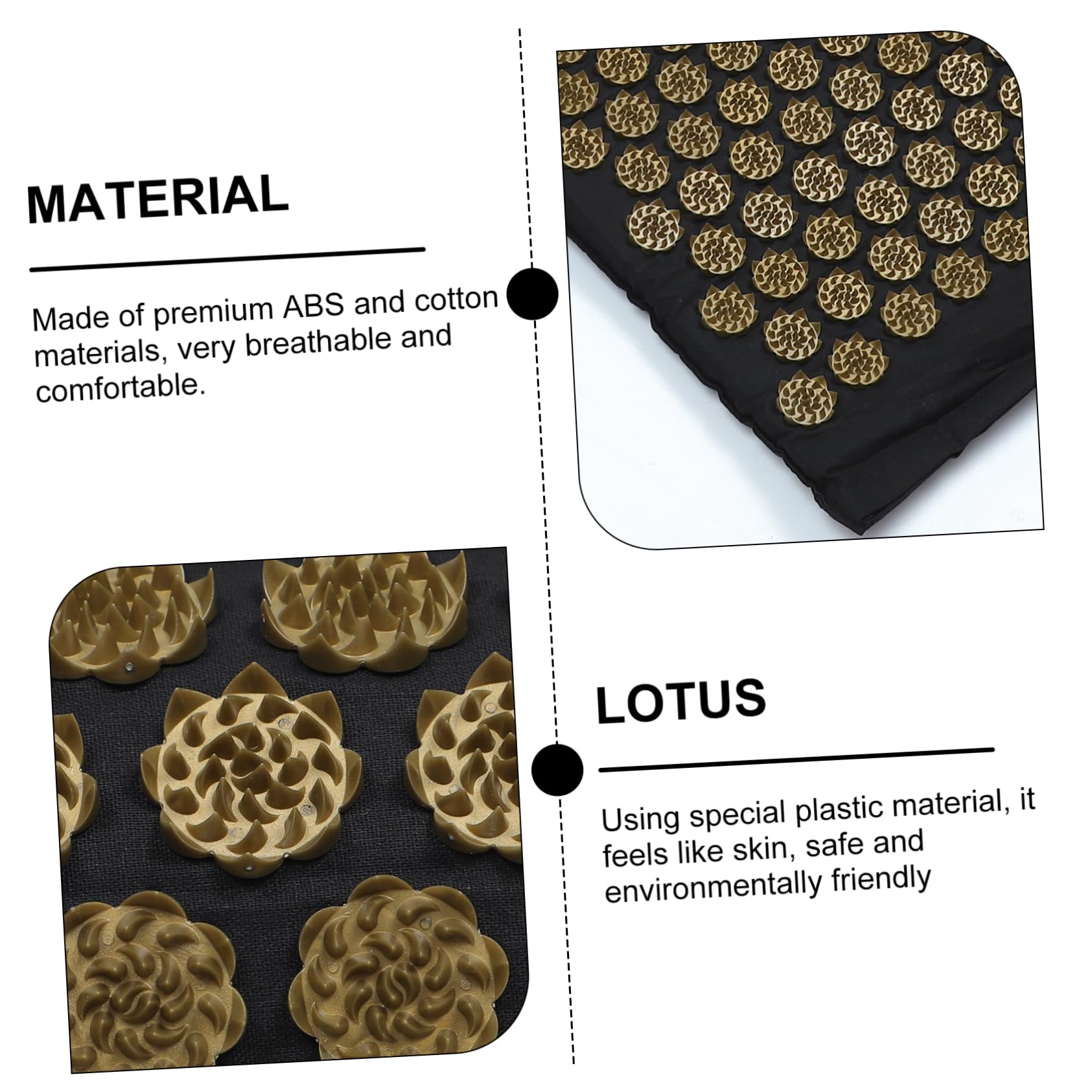 Esterilla de Acupresion y Almohada de Masaje Práctica, Juego de 2 Piezas con Bolsa, Lavable, para Relajación Corporal y Acupuntura