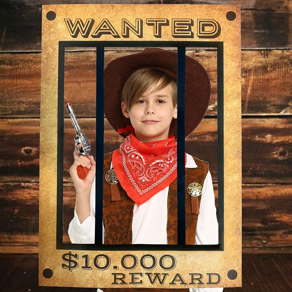 Buy LaVenty Cowboy Photo Booth Props Wanted Photo Booth Prop Wild West