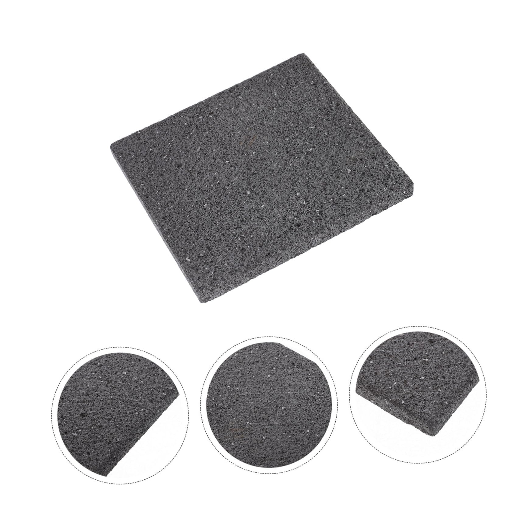 NUOBESTY Pietra per Barbecue Coreana in Pietra Vulcanica 18cm Liscia
