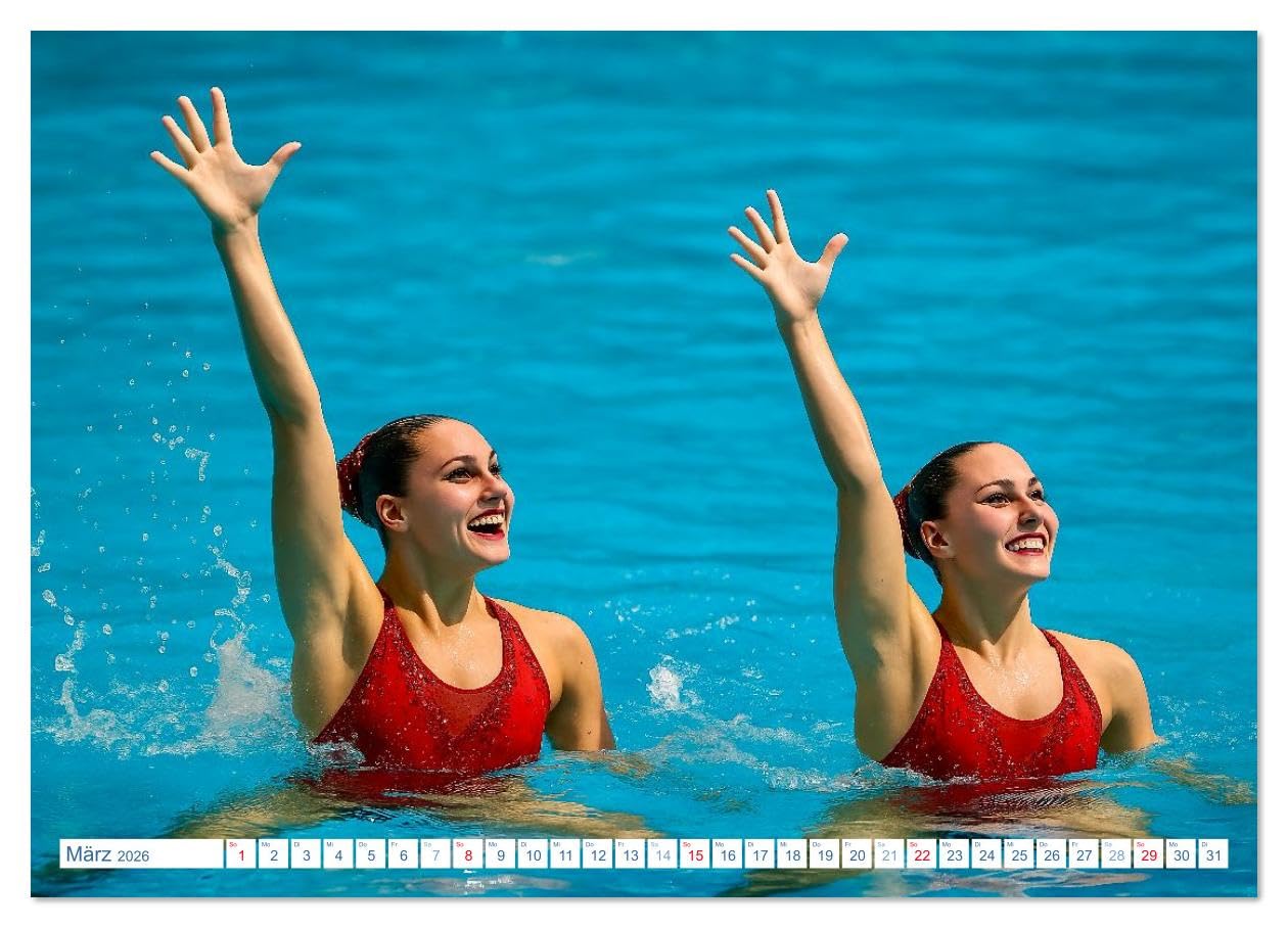 Wassersport. Wettkampf und Freizeit im, auf und unter Wasser (hochwertiger Premium Wandkalender 2026 DIN A2 quer), Kunstdruck in Hochglanz: Rein ins ... Sport mit dem Element Wasser (CALVENDO Sport)
