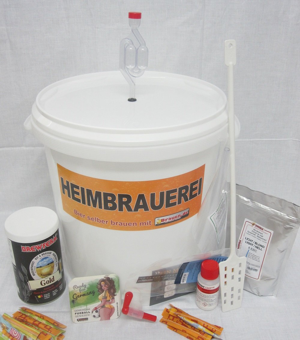 Bierbrauset Premium Pilsner – Premium Pilsner selber brauen (12 Liter) –Ideal für Brauset Anfänger oder als Bier Geschenk, inklusive Brauanleitung