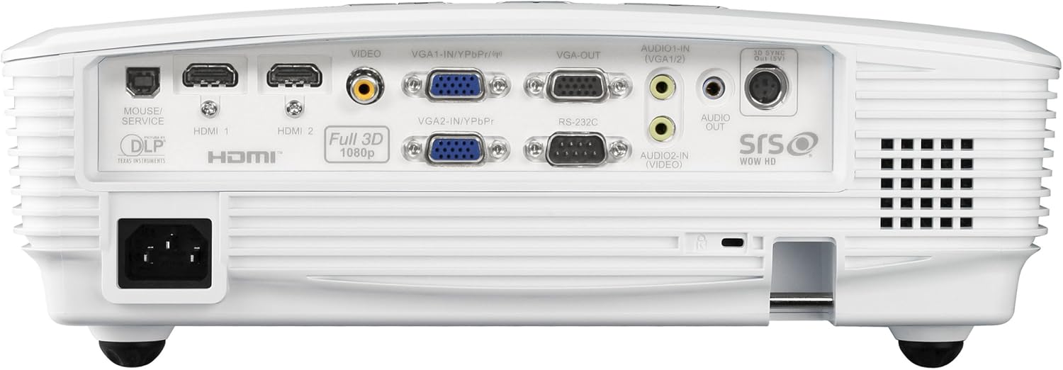 Optoma HD25-LV Projector, rear view د بندرونو سره