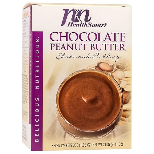 HealthSmart - Mezcla de batido de mantequilla de maní y chocolate, 0.55 onzas de proteína, baja en calorías, baja en carbohidratos, baja en grasa,