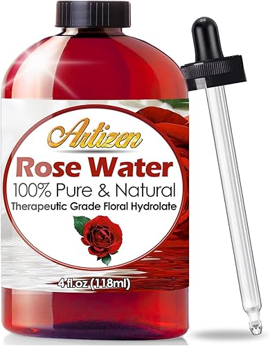 Agua de rosas 100 pura botella enorme de 4 onzas agua de rosa marroquí natural hermosa fragancia fresca perfecto tonificador e hidratante para la