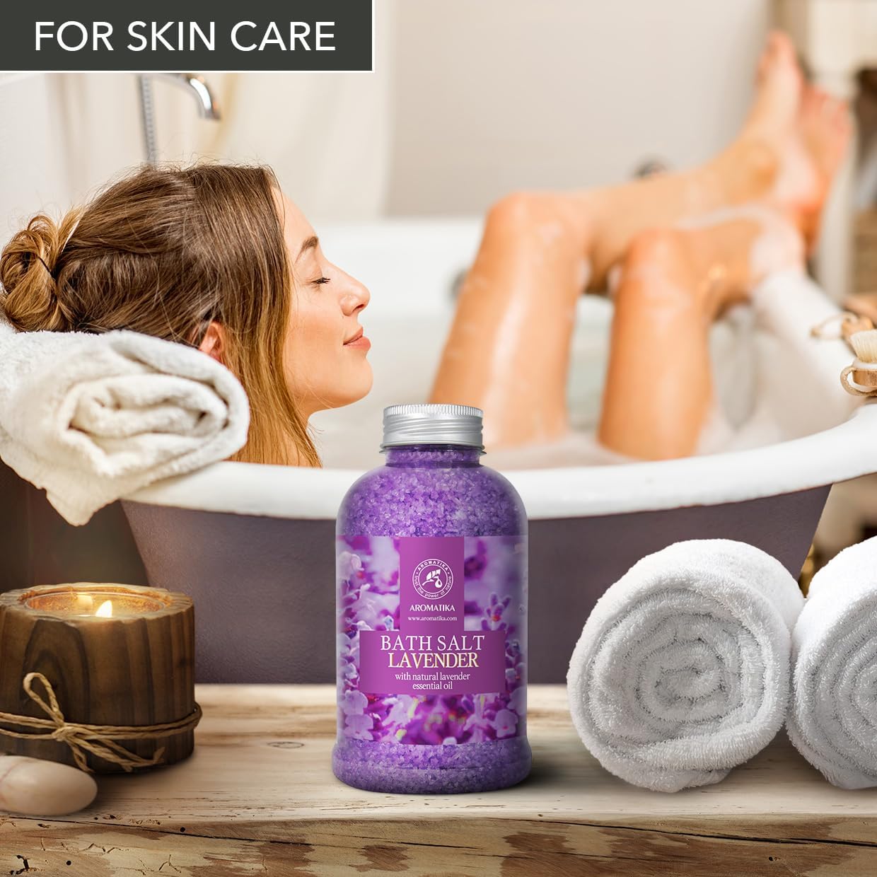 Lavender Bath Salt With Natural Essential Oil 21.16 Oz - Lavanda Salt 600g - Aromatherapy Salts for Relaxation - Image 8