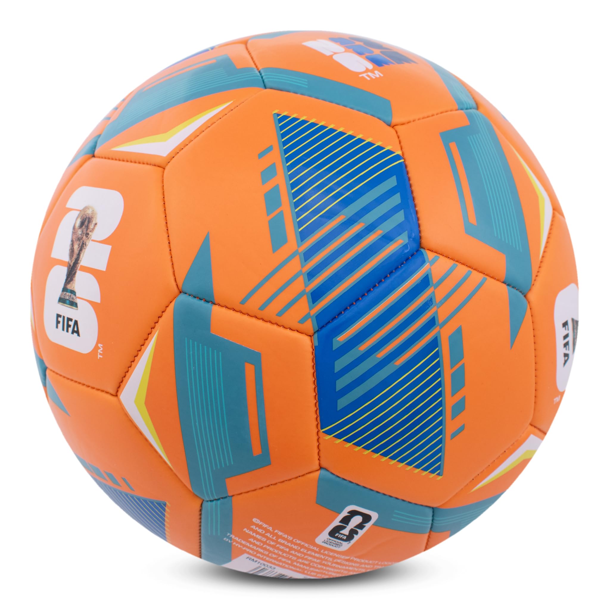 Hy-Pro Officially Licensed FIFA World Cup 2026 Size 5 Reflex Football - Training Ball with Trophy Design & Host Nations Graphics, Football Gifts for Boys - FIFA World Cup 2026 Design, Orange — view 3