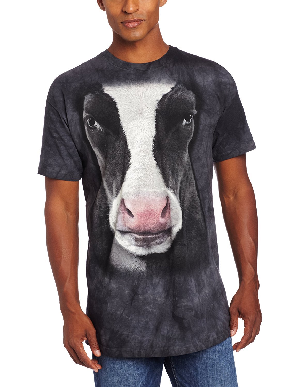 Men's Black Cow Face T-Shirt