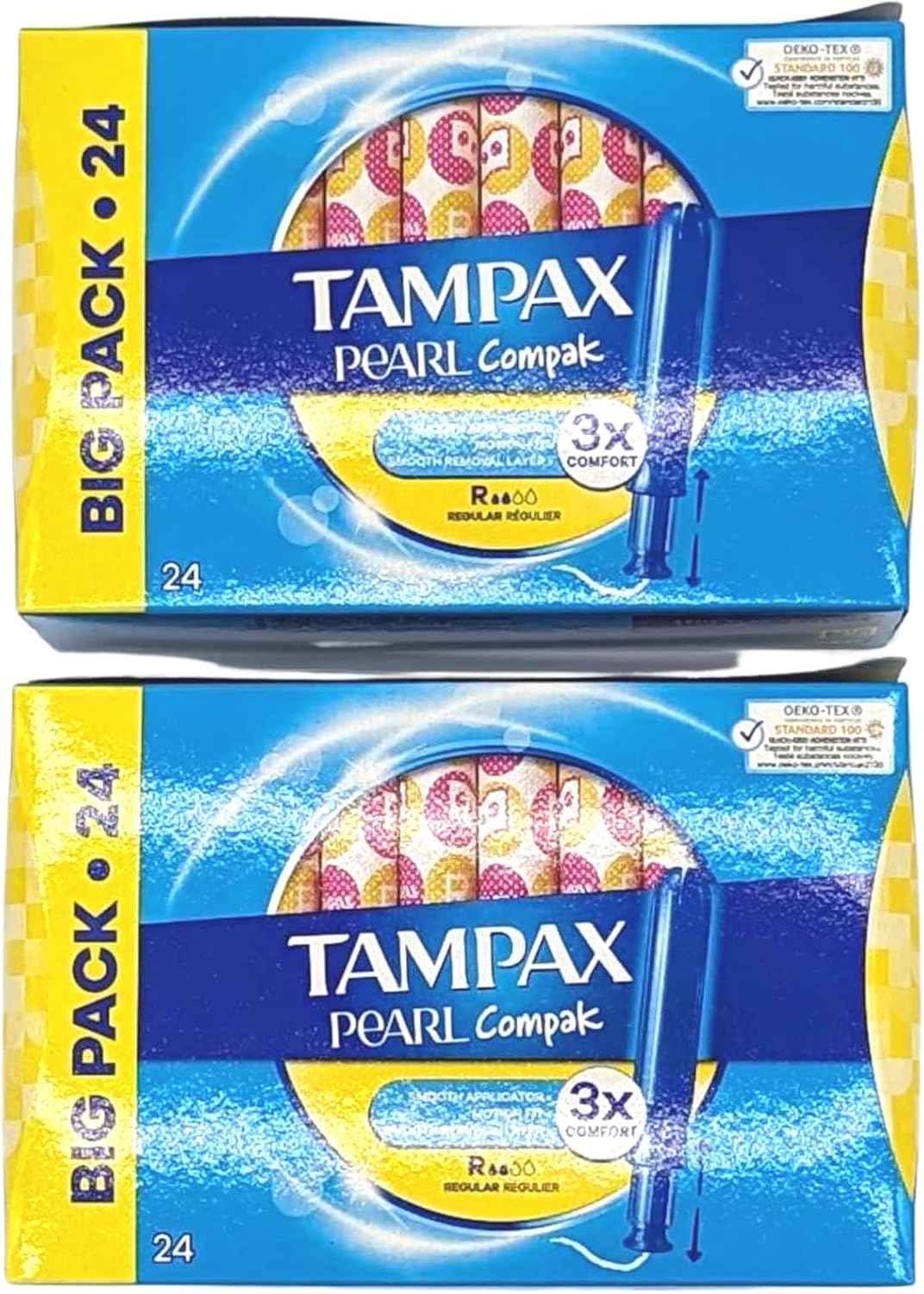 Tampons Multipack Bundle with 2X Tampax Compak Pearl Regular Tampons