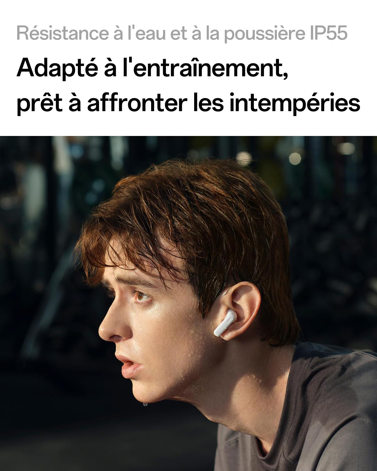 OPPO Enco Buds3 Écouteurs True Wireless, Casque Intra-auriculaire Bluetooth 5.4 Stéréo, 48H de Lecture, Unité de Haut-Parleur Dynamique de 12,4 mm, IP55, Son Spatial 3D, Snow White