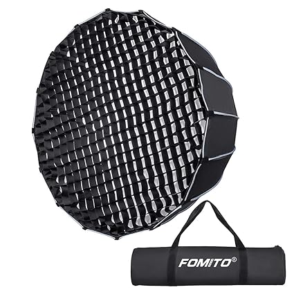 Parabolic Softbox 35.4 inch/90cm Quick Setup Deep Soft Box II with Honeycomb Grid and Bowens Mount for Studio Monolight LED Light Photography