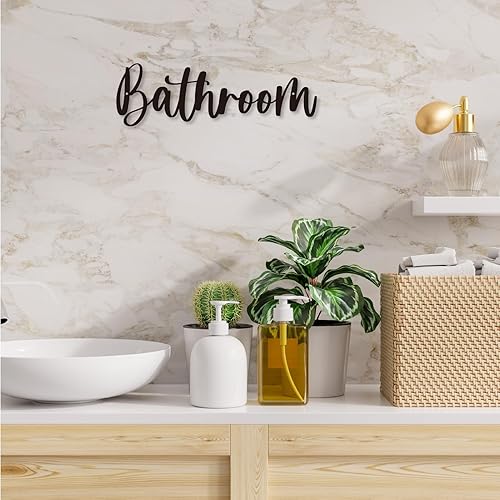 Miniatura 2 de Placa de metal para decoración de baño, decoración de pared, decoración de granja, para baño, vestidor