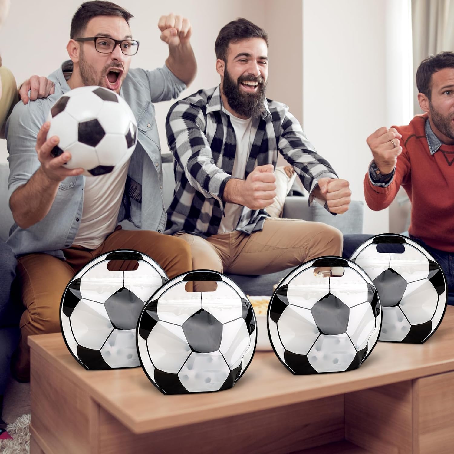 Hooqict 25pcs Soccer Goodie Bags with Handles Reusable Sealed Soccer Gift Bags Snack Treat Candy Goody Bag Party Favors for Kids Boys Team Gifts Sports Game Day Birthday Party Supplies image 5