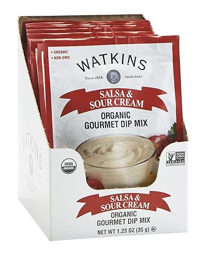 Watkins Mezcla de inmersión gourmet orgánica salsa y crema agria paquetes de 123 onzas paquete de 12 Watkins Mezcla de inmersión gourmet orgánica salsa y crema agria paquetes de 123 onzas paquete de 12