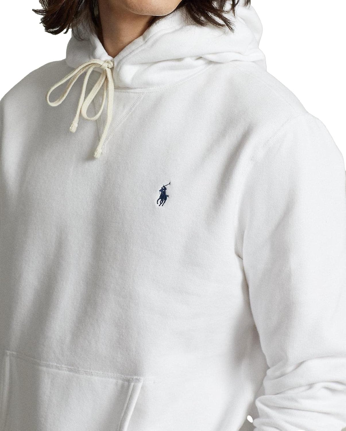 Polo Ralph Lauren Erkek Kapüşonlu Polar Sweatshirt (L beden, Beyaz)