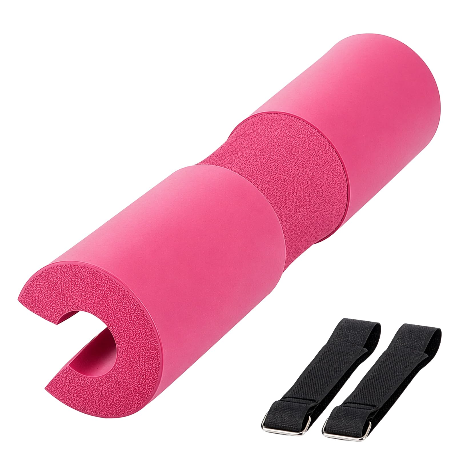 Barbell Squat Pad for Hip Thrusts and Squats, Extra Thick Foam Barbell Cushion with Velcro Straps, Neck and Shoulder Protection Pad for Weight Lifting, Strength Training, Lunges (Pink)