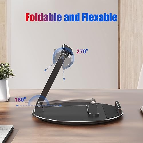 Miniatura 3 de Soporte giratorio e inclinable para Show 15 (1, 2 generación), Show 21 y iPadstablets, hecho de aluminio resistente, dispositivo sentado en él sin