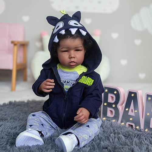 Miniatura 3 de iCradle Muñecas de bebé recién nacidas realistas de silicona étnica realista de bebé recién nacido, accesorios de juguete, regalo para colección y