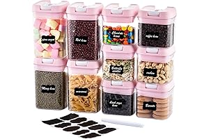 10-Piece Pastel Pink Airtight Storage Containers