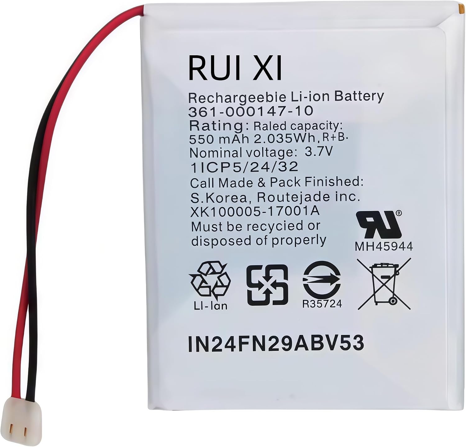 Battery compatible For Garmin Fenix 7X watch 550mAh 3.7V 361-00147-10 Battery