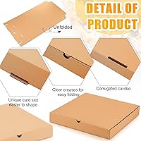 Vista 3 de PerKoop 100 cajas de pizza de 12 x 12 pulgadas a granel de cartón vacío de 12 pulgadas, caja de pizza cuadrada reutilizable para comida para llevar