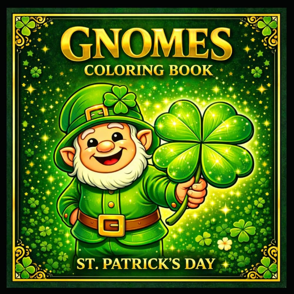 Gnomes Coloring Book: St. Patrick's Day (Italian Edition)      Paperback – February 21, 2026