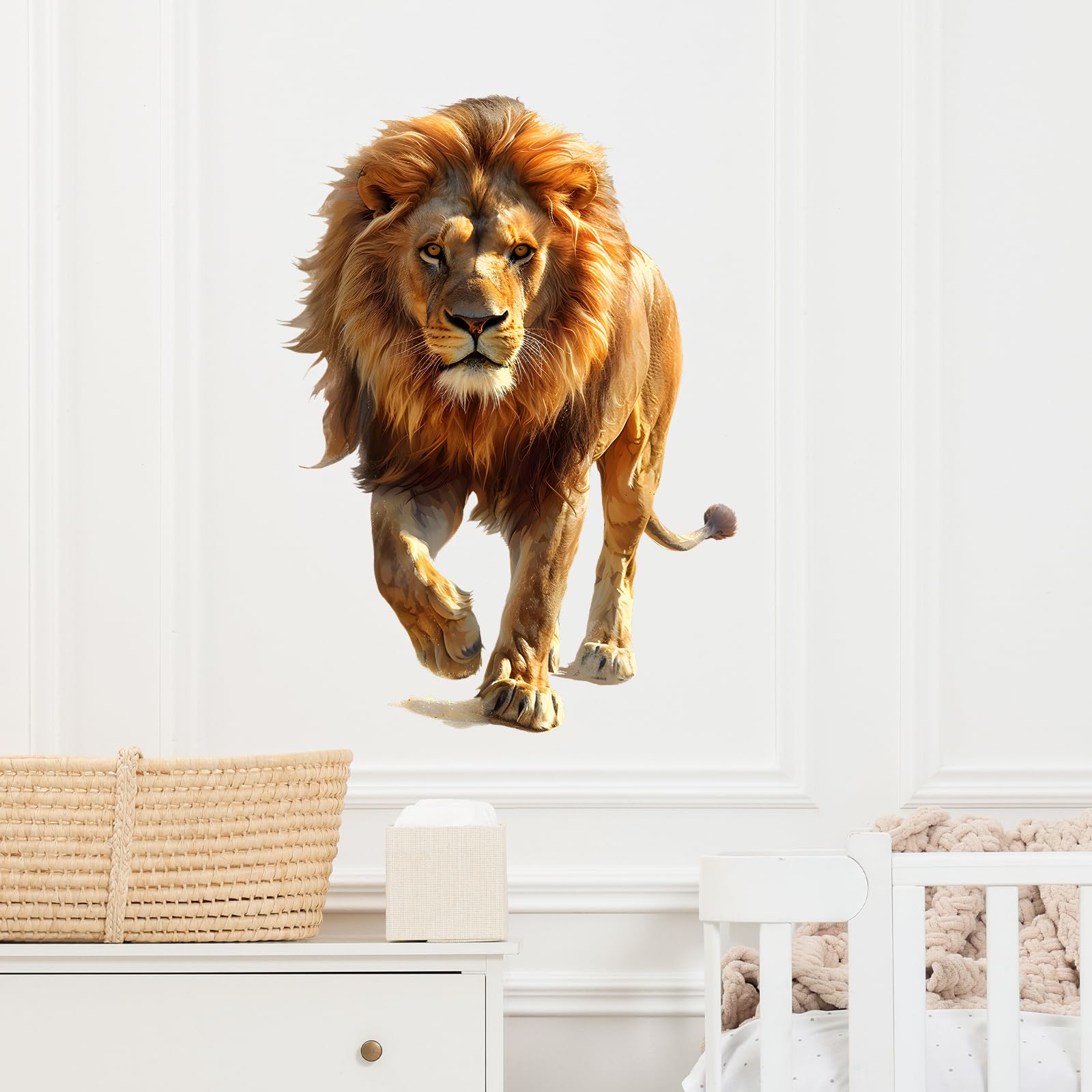 RoyoLam Cool Walking Lion Wall Decal - Removable Peel & Stick Animal Wall Art For Kids Room, Nursery - View #2