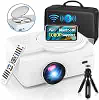 DXYIITOO　DVD一体型プロジェクター Amazon.com: Full HD WiFi Bluetooth Projector Built in DVD