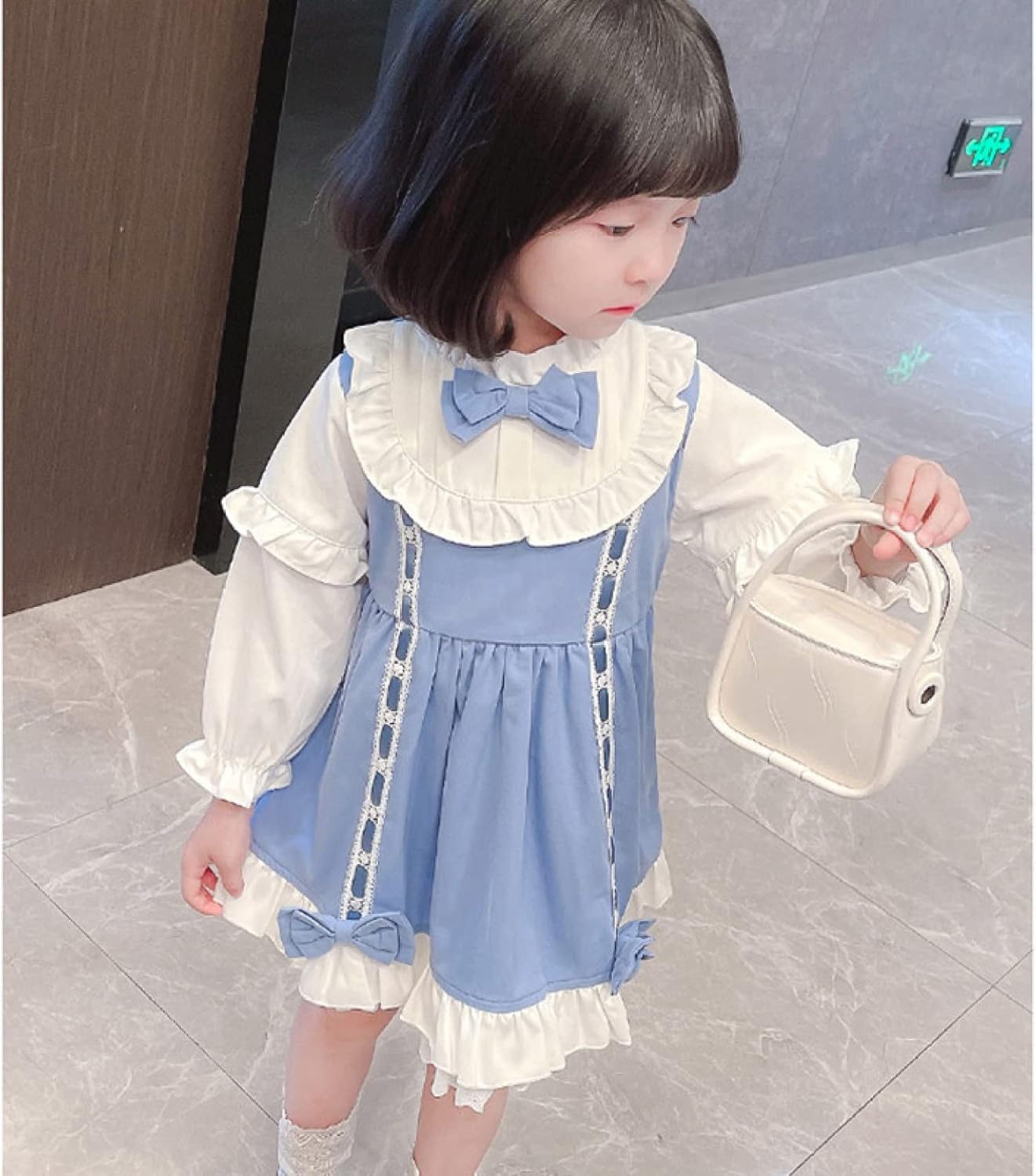 ベビー ワンピース 日常 キッズ 蝶結び付き 服 女の子 レースワンピース お姫様ドレス 蝶結び付き 子供服 普段着 子供服 キッズ