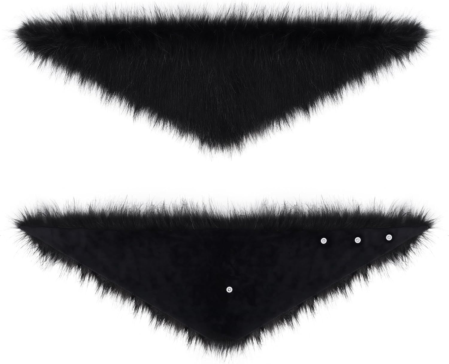 SMILETERNITY Furry Faux Fur Neck Scarf Elegant Solid Color Warmer Wrap for Winter Cold Weather Fashion Accessory