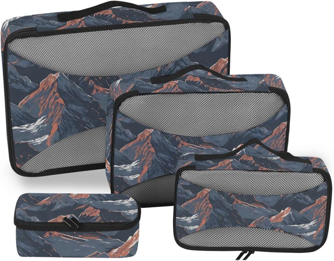 Mdk0mdizmzu2zdnyeliyveu4ukoy(1) 4 Pcs set travel organizers for Mesh Travel Essentials portable packing cubes for suitcases