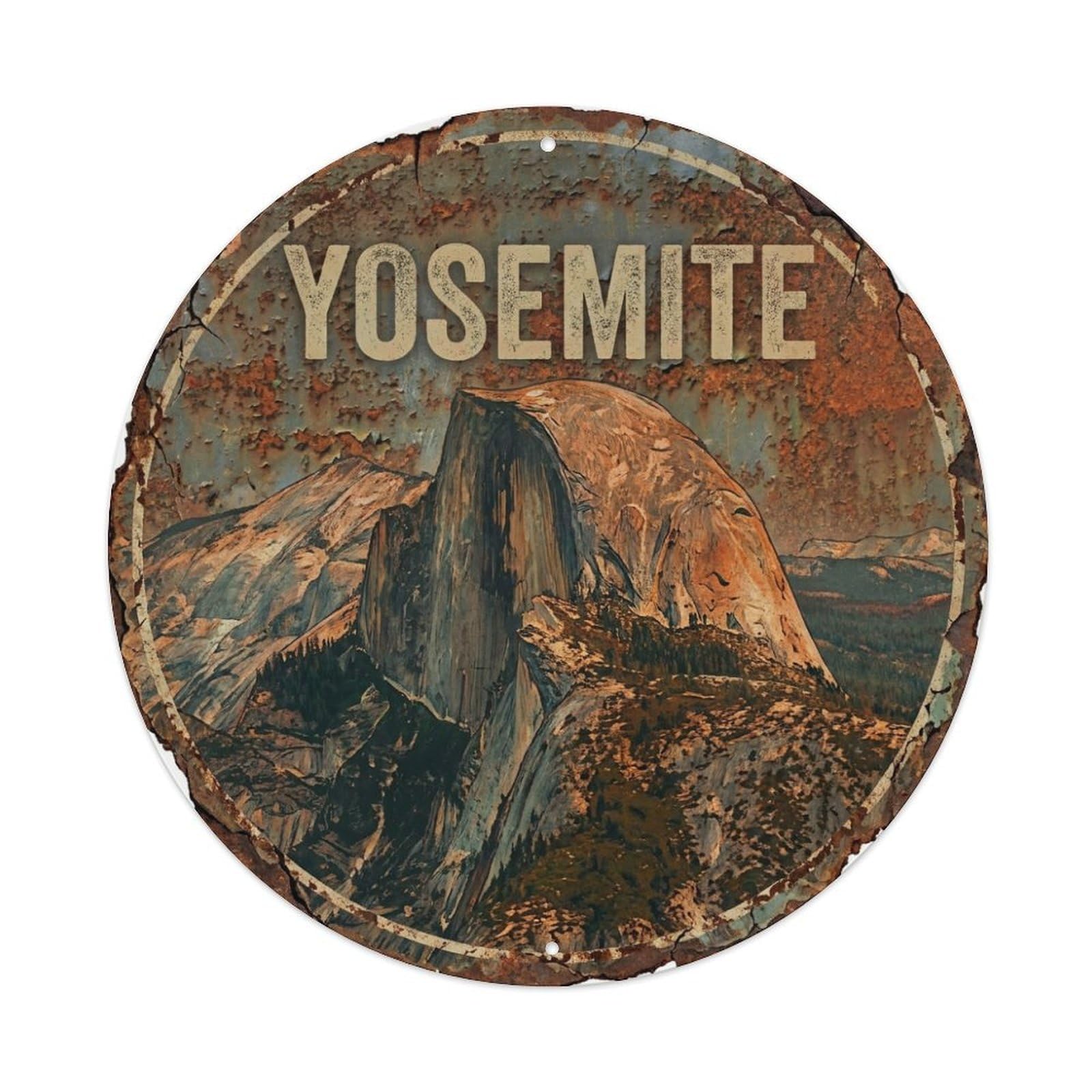 Tgrcjimh Style Metal Tin Sign Usa Retro Travel Yosemite