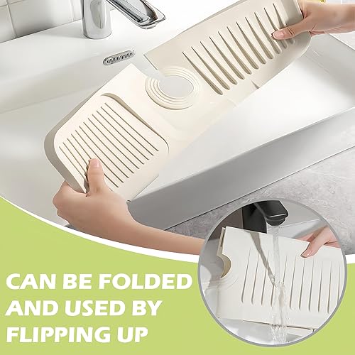 Miniatura 6 de Tapete para grifo para fregadero de cocina, tapete de drenaje de silicona 2026, protector de fregadero de piedra de secado rápido mejorado para