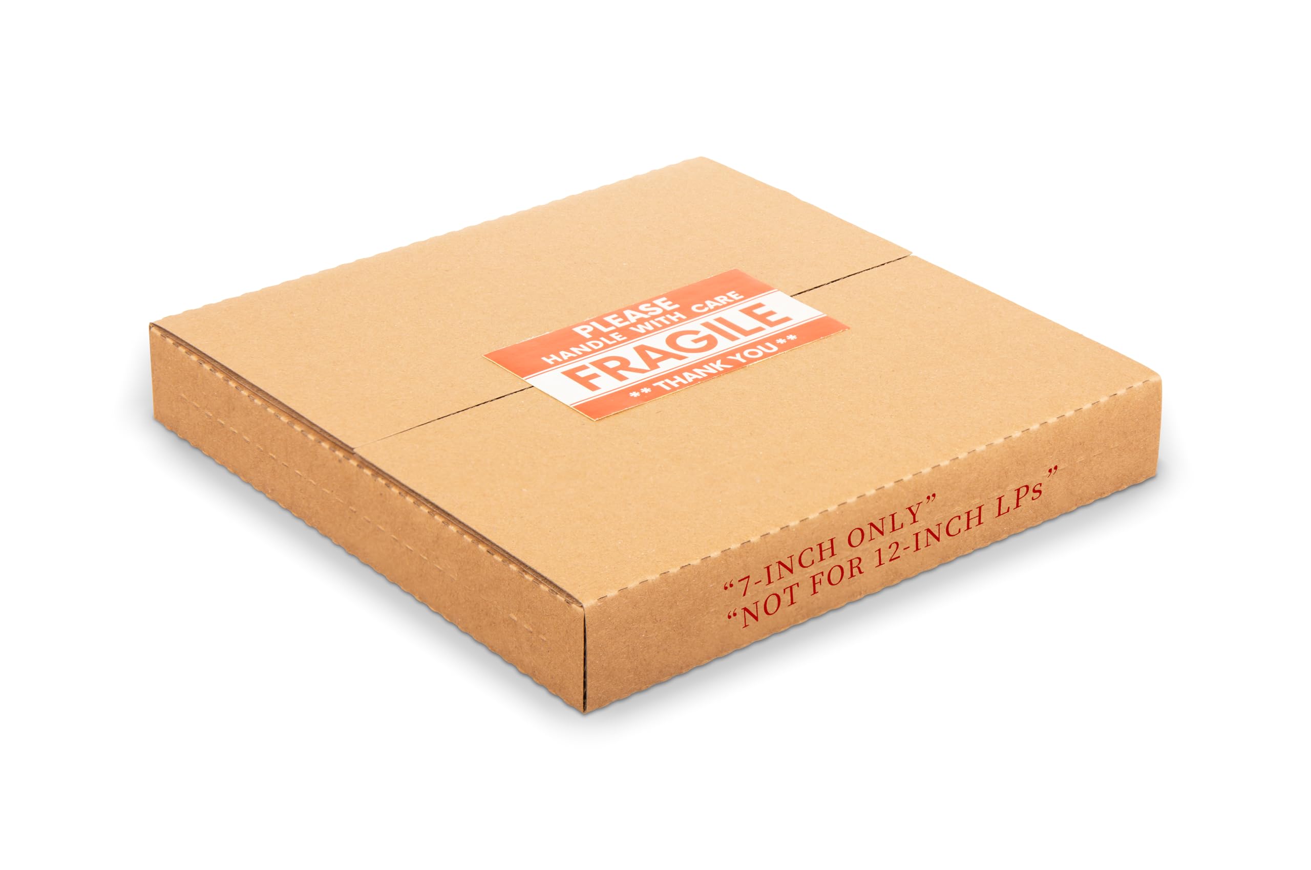 Wisaiboxl 7-inch 45 RPM Record Mailers (NOT for 12-inch LPs), 7.5 x 7.5 x 1 Inch Easy-Fold Corrugated Shipping Boxes for Standard 7-inch Vinyl Singles