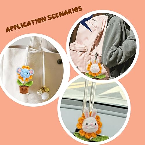 Miniatura 5 de FOSZMAC Kit de ganchillo para principiantes, kit de inicio de ganchillo de flores de elefante y conejo con hilo, ganchos, accesorios completos paso