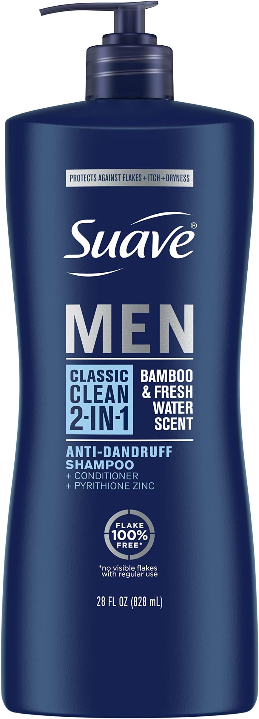Suave Professionals Men 2-in-1 Shampoo + Conditioner, Classic Clean Anti Dandruff 28 oz