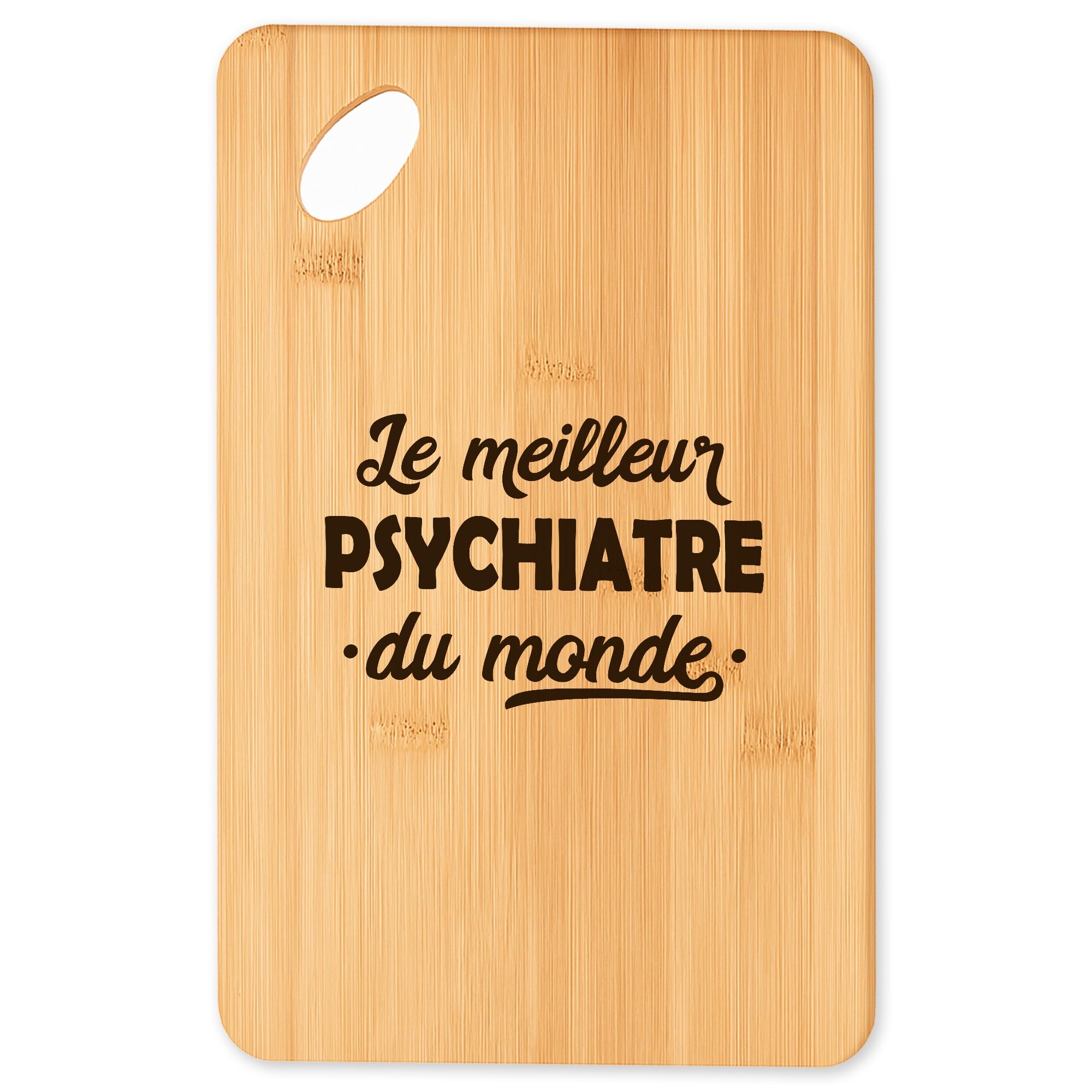 Planche à découper Super Psychiatre 2 plateau de présentation bois de bambou