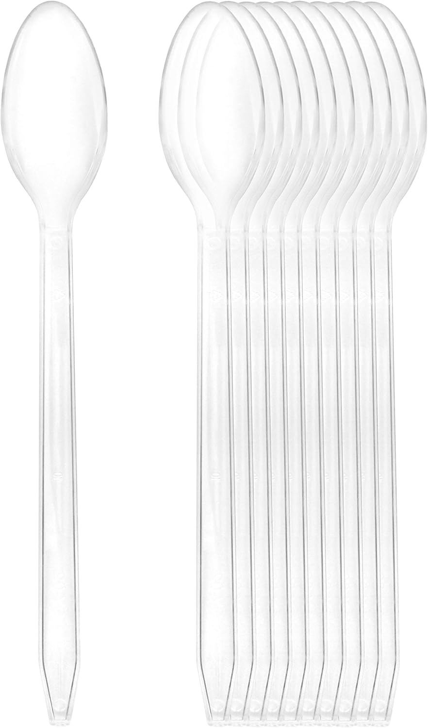 Buy Cornucopia Plastic Ice Cream Spoons LongHandled 100Pack; Bulk
